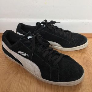 Black Suede Puma Smash Icon Sneakers